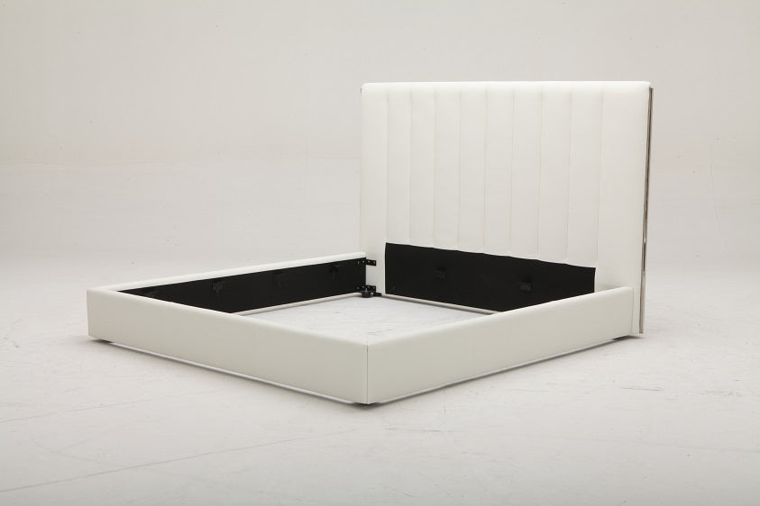 Valhalla - Contemporary White Fabric Q Bed by VIG Furniture - View 1
