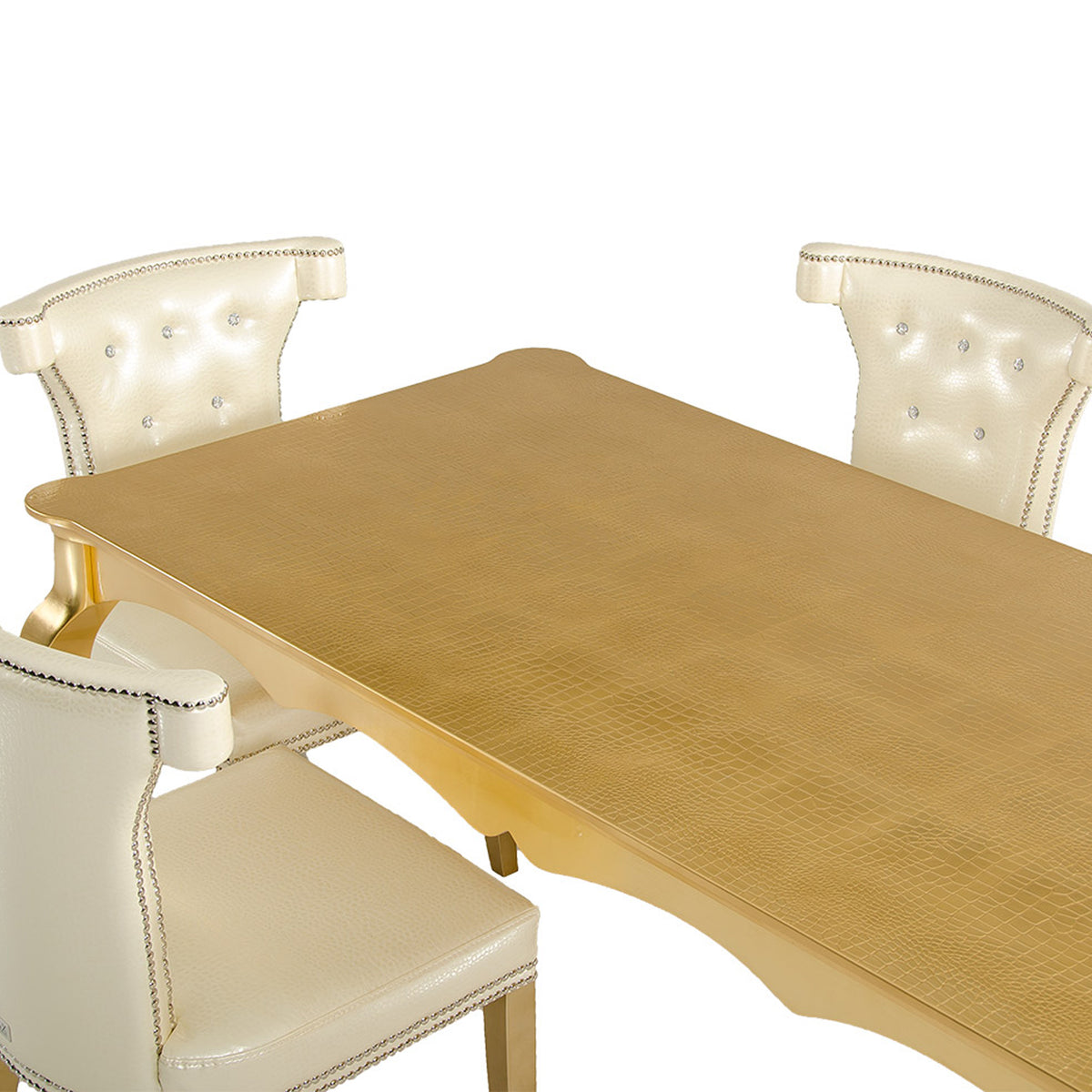 Imperial Transitional Gold Crocodile Dining Table by VIG Furniture - View 13