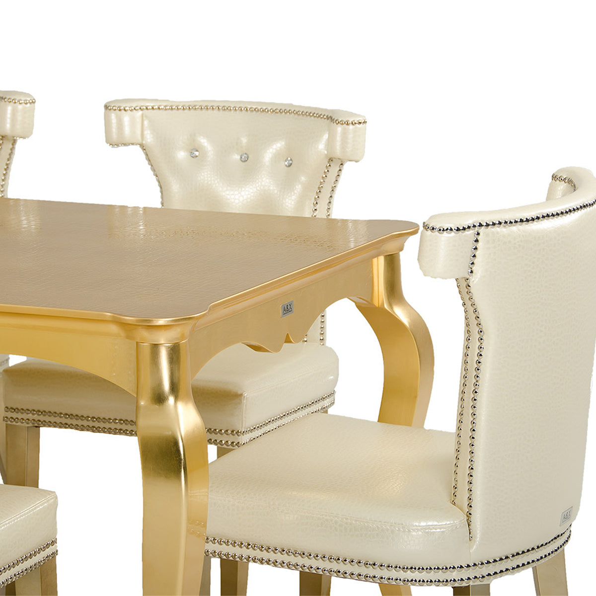 Imperial Transitional Gold Crocodile Dining Table by VIG Furniture - View 14