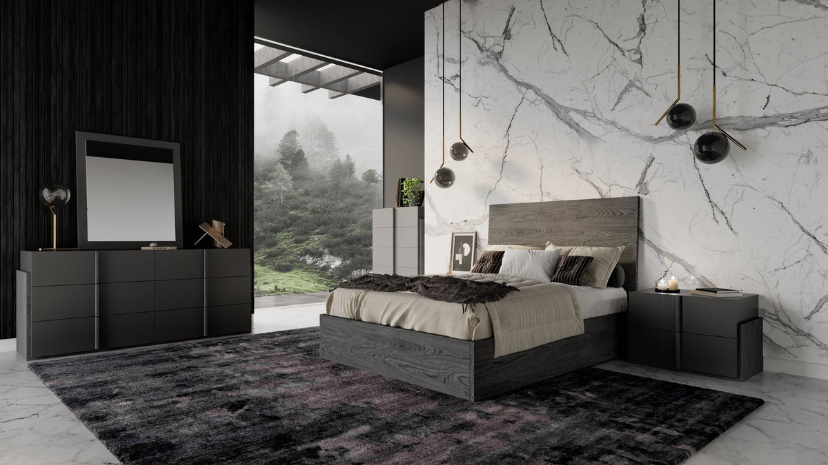 Lucia - Full Size Italian Modern Matte Grey / Elm Grey Bed by VIG Furniture - View 3