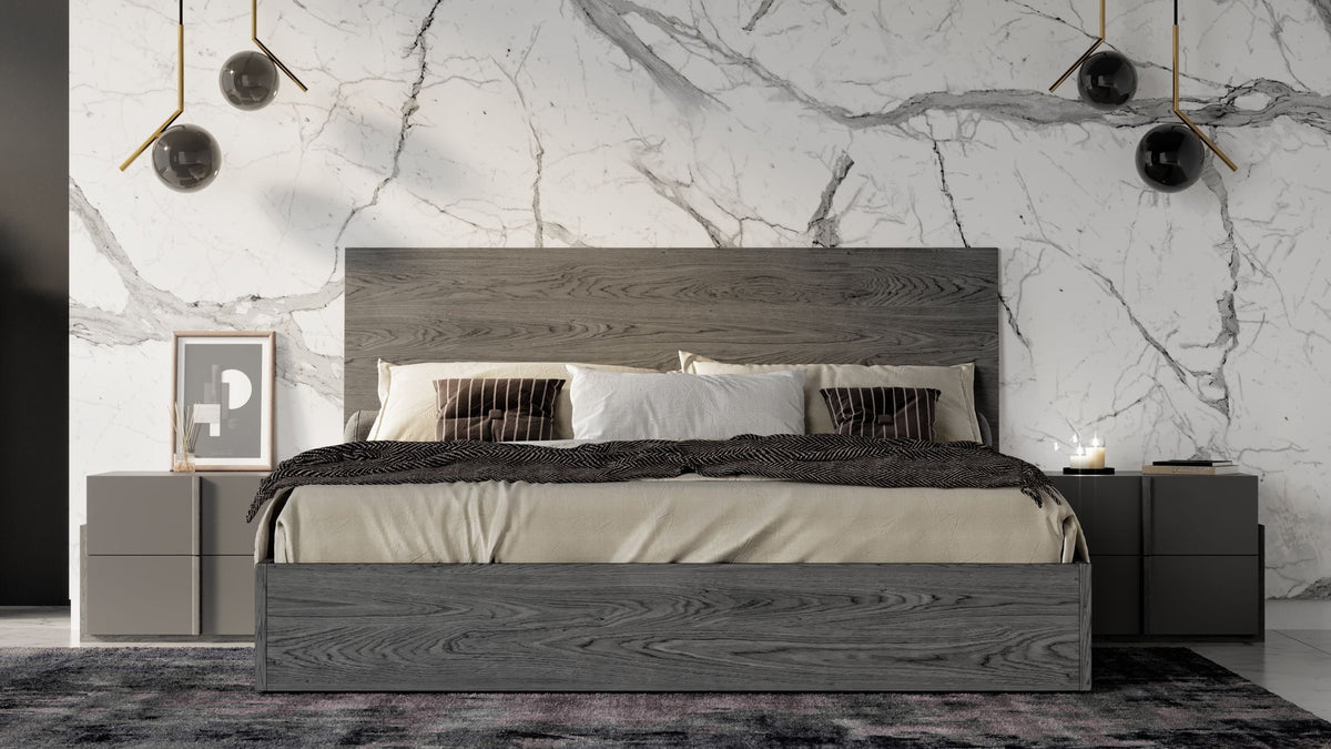 Lucia - Eastern King Italian Modern Matte Grey / Elm Grey Bed by VIG Furniture - View 1