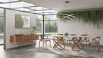 Mason Modern Glass & Walnut Dining Table by VIG Furniture - View 3