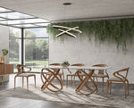 Mason Modern Glass & Walnut Dining Table by VIG Furniture - View 4