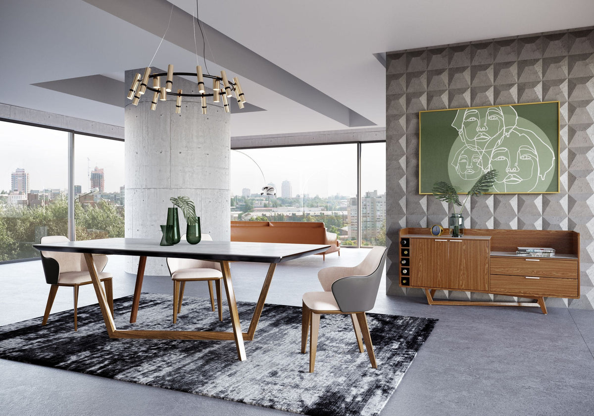 James - Contemporary Walnut & White Dining Table by VIG Furniture - View 7
