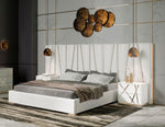 Nixa Modern White Bonded Leather & Gold Bed by VIG Furniture - View 5
