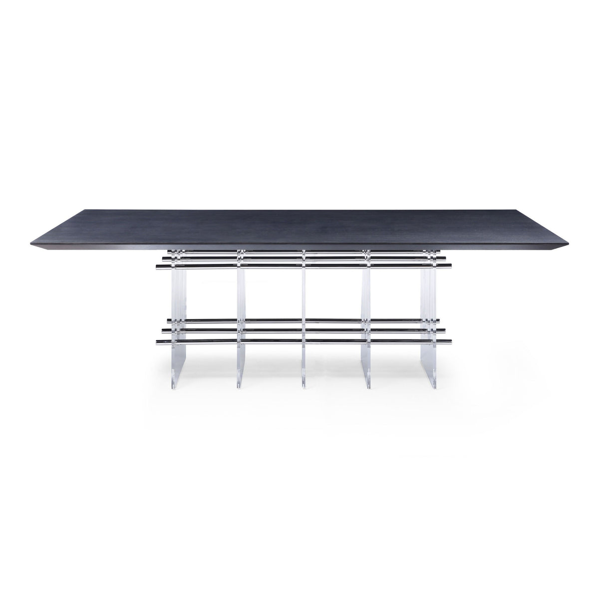 Inverness - Contemporary Black Oak + Acrylic Dining Table by VIG Furniture - View 1