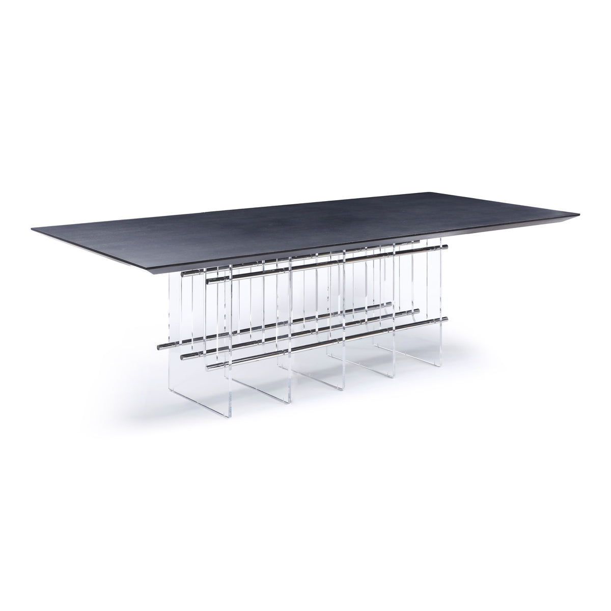 Inverness - Contemporary Black Oak + Acrylic Dining Table by VIG Furniture - View 9