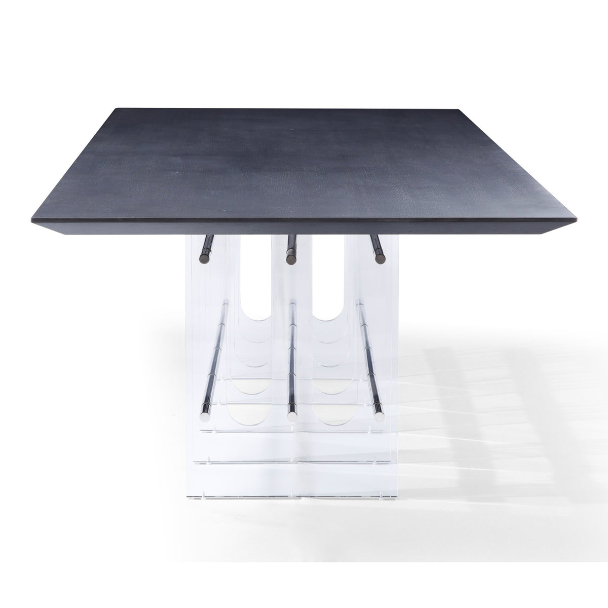 Inverness - Contemporary Black Oak + Acrylic Dining Table by VIG Furniture - View 10
