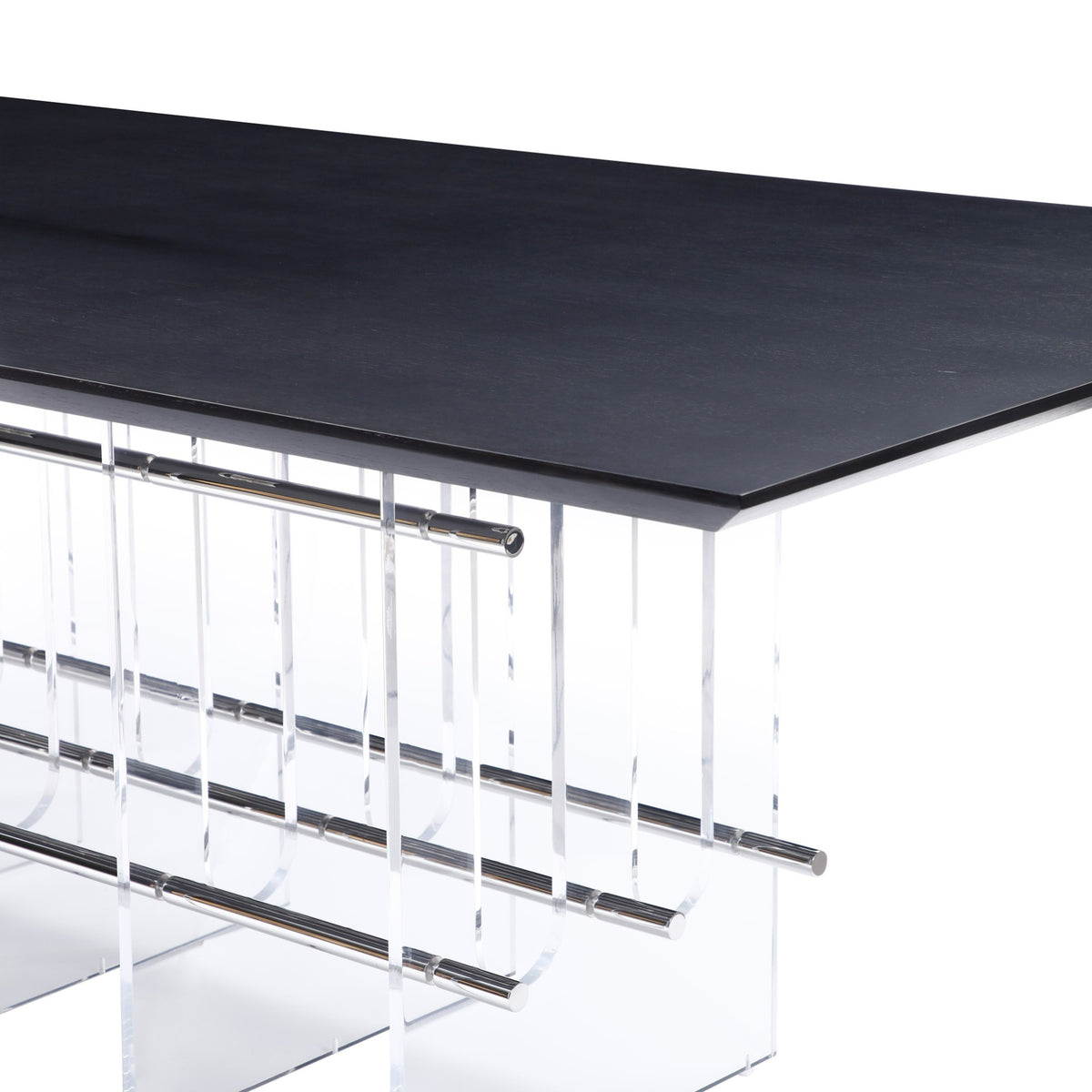 Inverness - Contemporary Black Oak + Acrylic Dining Table by VIG Furniture - View 11