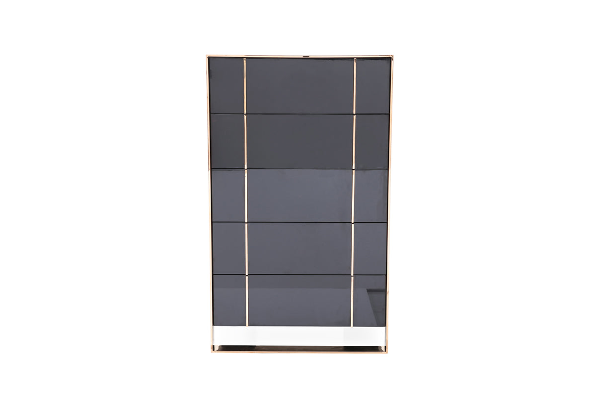 Cartier Modern Black & Rosegold Chest by VIG Furniture - View 2