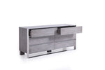 Arlene Modern Grey Elm & Stainless Steel Bedroom Set by VIG Furniture - View 6