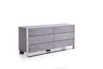 Arlene Modern Grey Elm & Stainless Steel Bedroom Set by VIG Furniture - View 2