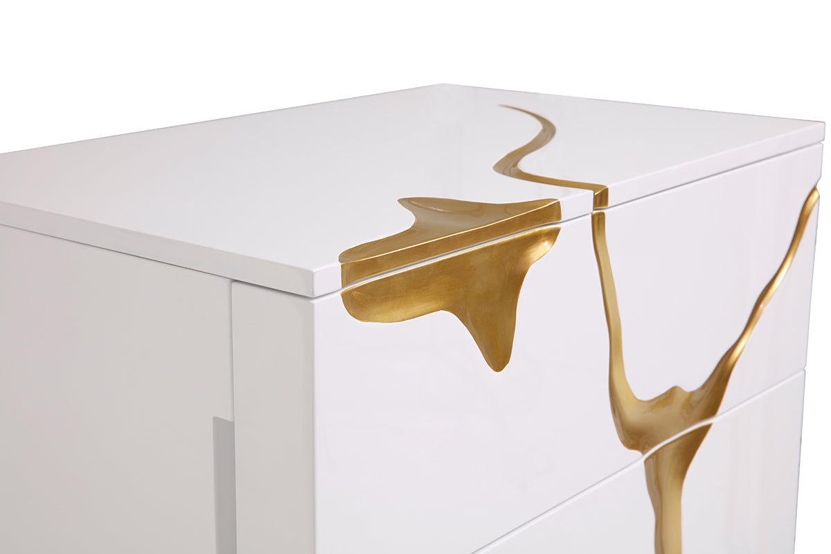 Aspen Modern White & Gold Chest by VIG Furniture - View 3