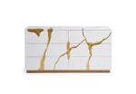 Aspen Modern Wide White and Gold Dresser by VIG Furniture - View 1