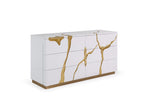 Aspen Modern White & Gold Dresser by VIG Furniture - View 2