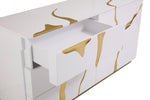 Aspen Modern Wide White and Gold Dresser by VIG Furniture - View 5