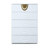 J1869-5H - White + Gold Chest by VIG Furniture - View 1