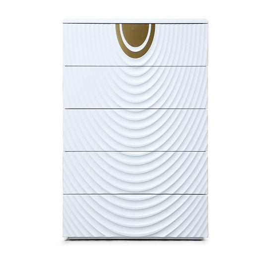 J1869-5H - White + Gold Chest by VIG Furniture - View 1