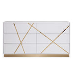 Nixa Modern Wide White and Gold Dresser by VIG Furniture - View 1