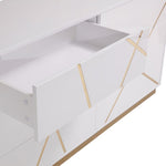 Nixa Modern Wide White and Gold Dresser by VIG Furniture - View 4