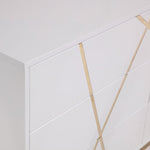Nixa Modern Wide White and Gold Dresser by VIG Furniture - View 6