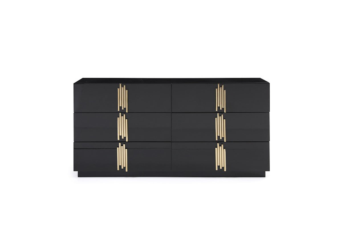 Token Modern Black & Gold Bedroom Set by VIG Furniture - View 7