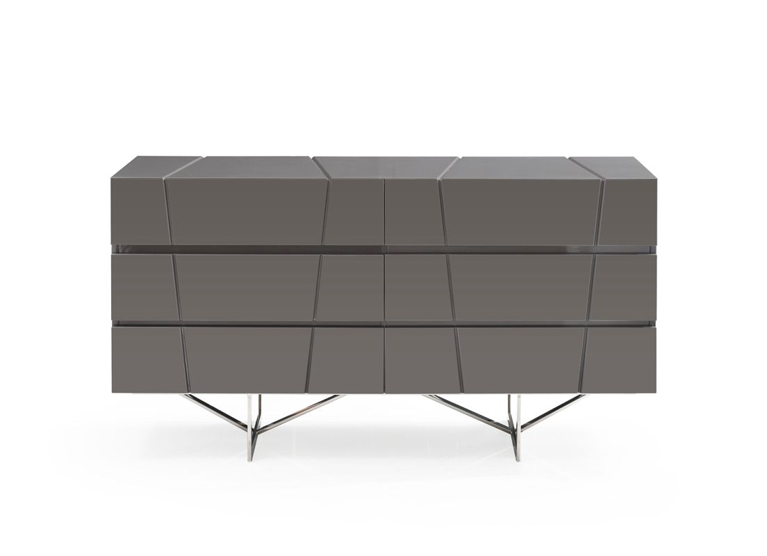 Eastern King Chrysler Modern Grey Bedroom Set