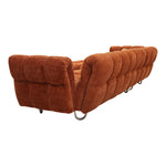 Jacinda - Modern Burnt Orange Fabric Right Facing Sectional Sofa + 2 Yellow Pillows by VIG Furniture - View 10