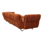 Jacinda - Modern Burnt Orange Fabric Left Facing Sectional Sofa + 2 Yellow Pillows by VIG Furniture - View 10