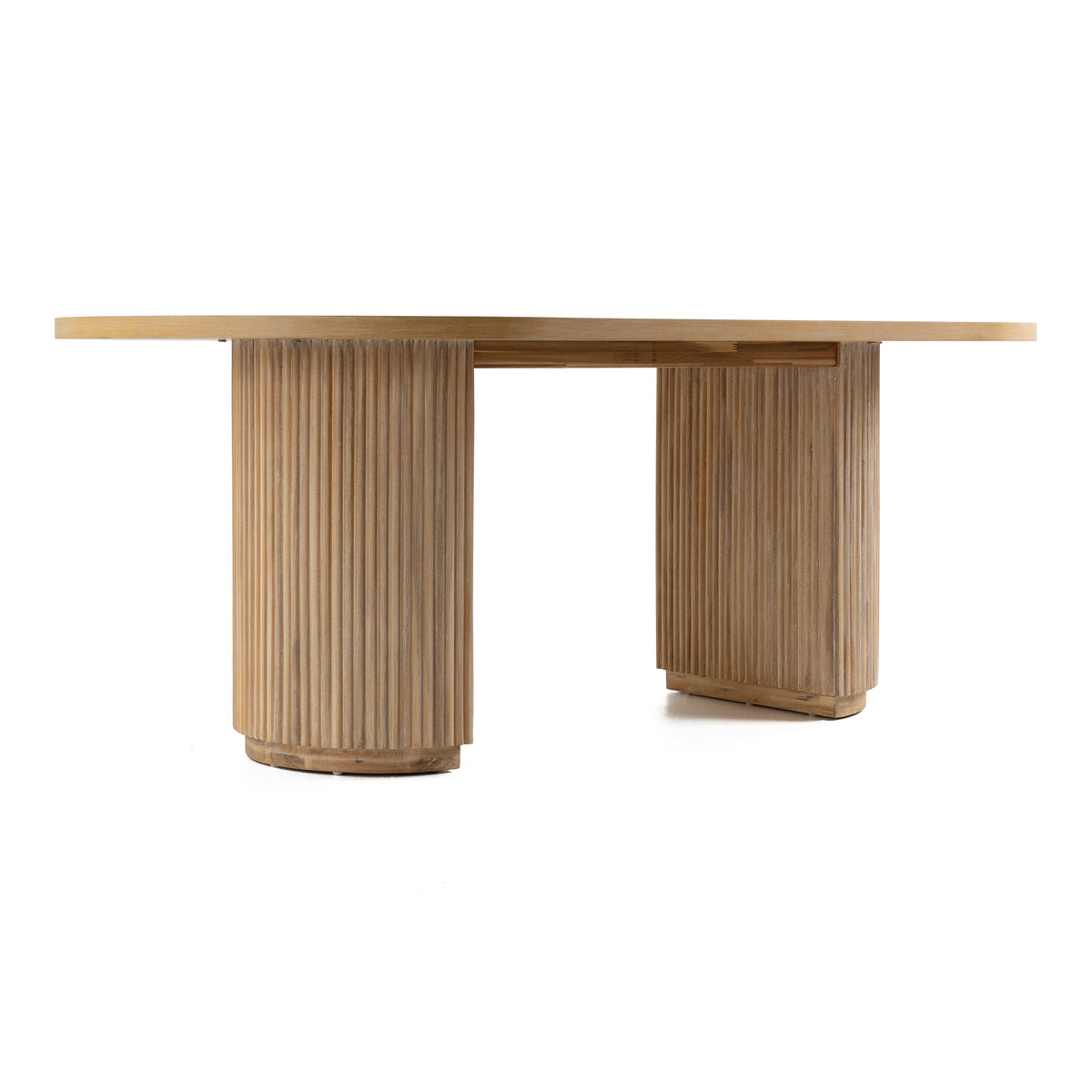 Jacobson - Modern Natural Acacia Oval Dining Table by VIG Furniture - View 9