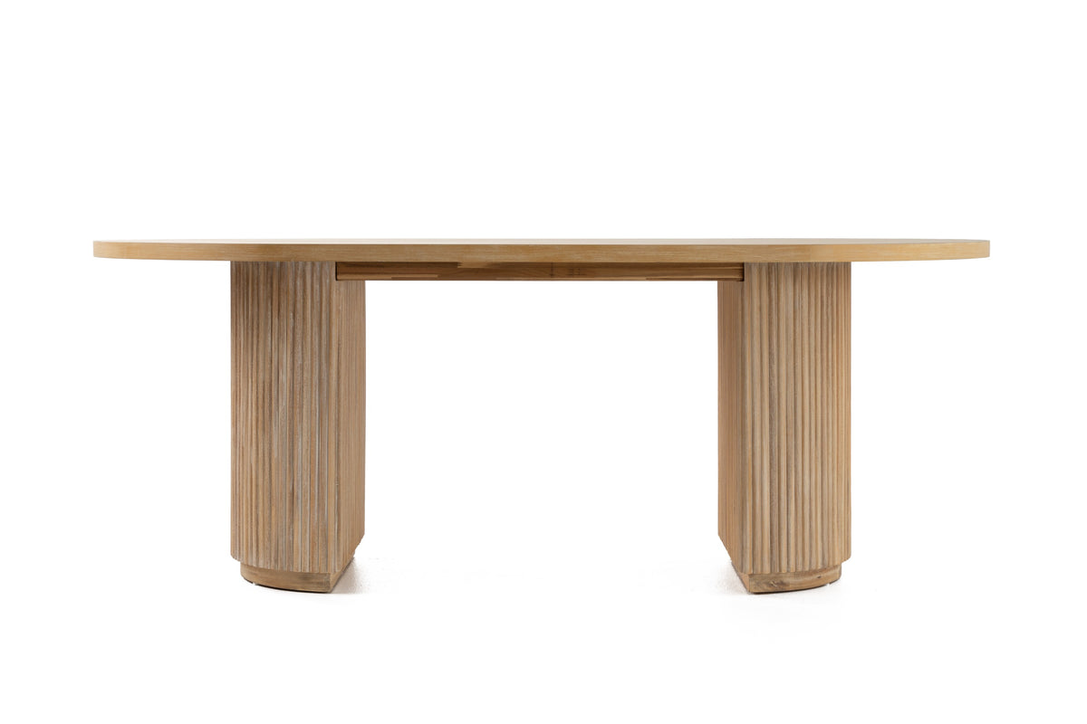 Jacobson - Modern Natural Acacia Oval Dining Table by VIG Furniture - View 4