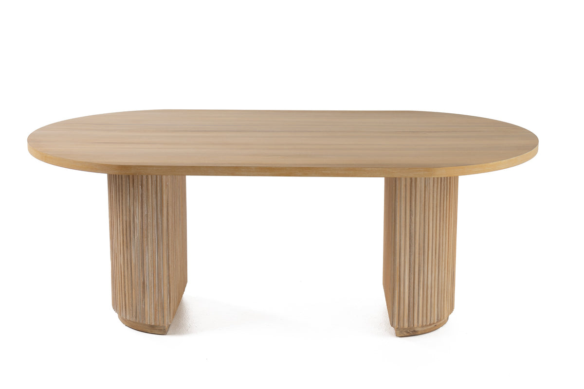Jacobson - Modern Natural Acacia Oval Dining Table by VIG Furniture - View 3