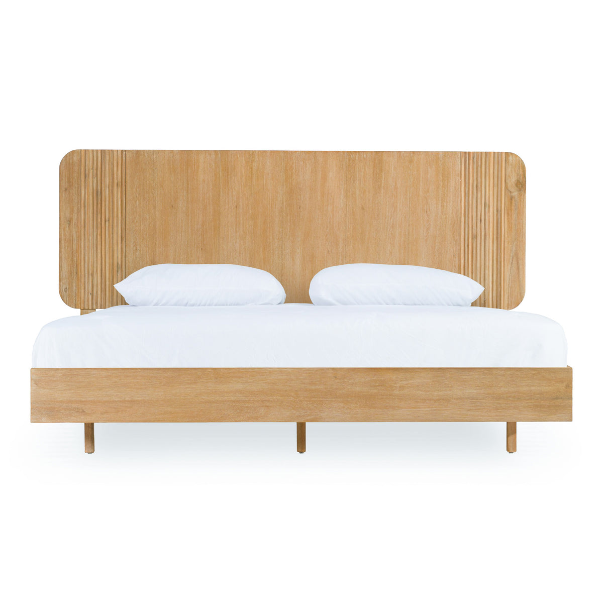 Jacobson - Modern Natural Acacia Bed by VIG Furniture - View 1