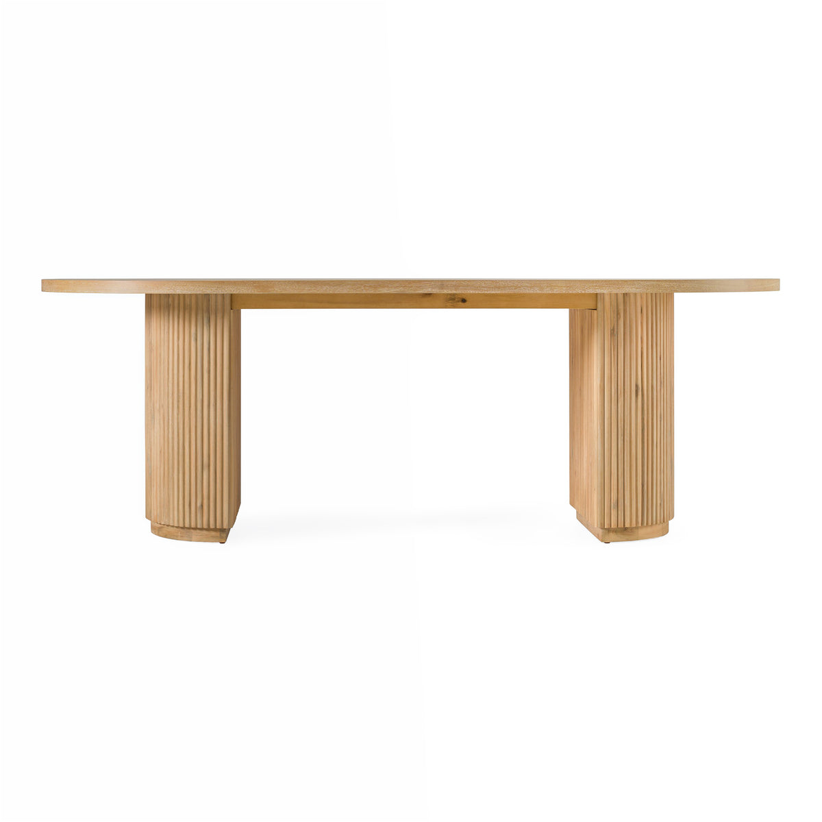 Jacobson - Modern Natural Acacia Oval Large Dining Table by VIG Furniture - View 1