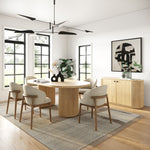 Jacobson - Modern Natural Acacia Oval Large Dining Table by VIG Furniture - View 7
