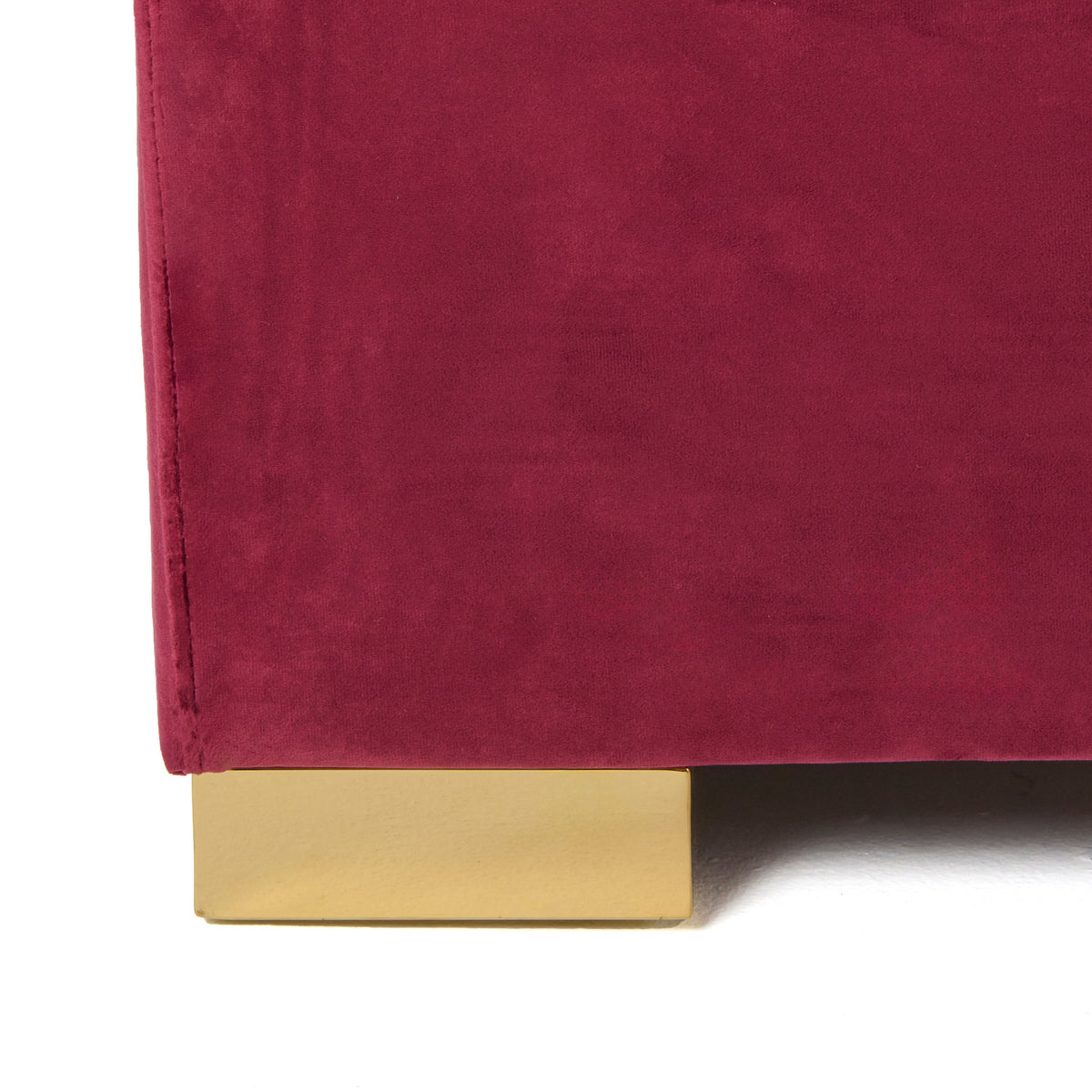 Queen Janet - Modern Red Velvet + Gold Bed by VIG Furniture - View 6