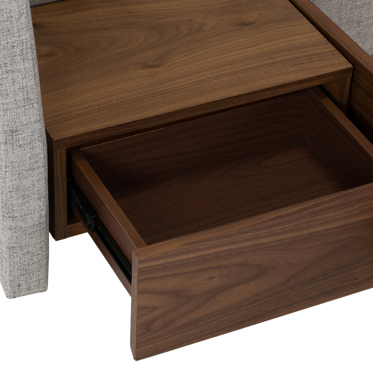 Janice - Modern Grey Fabric and Walnut Bed and Nightstands by VIG Furniture - View 9