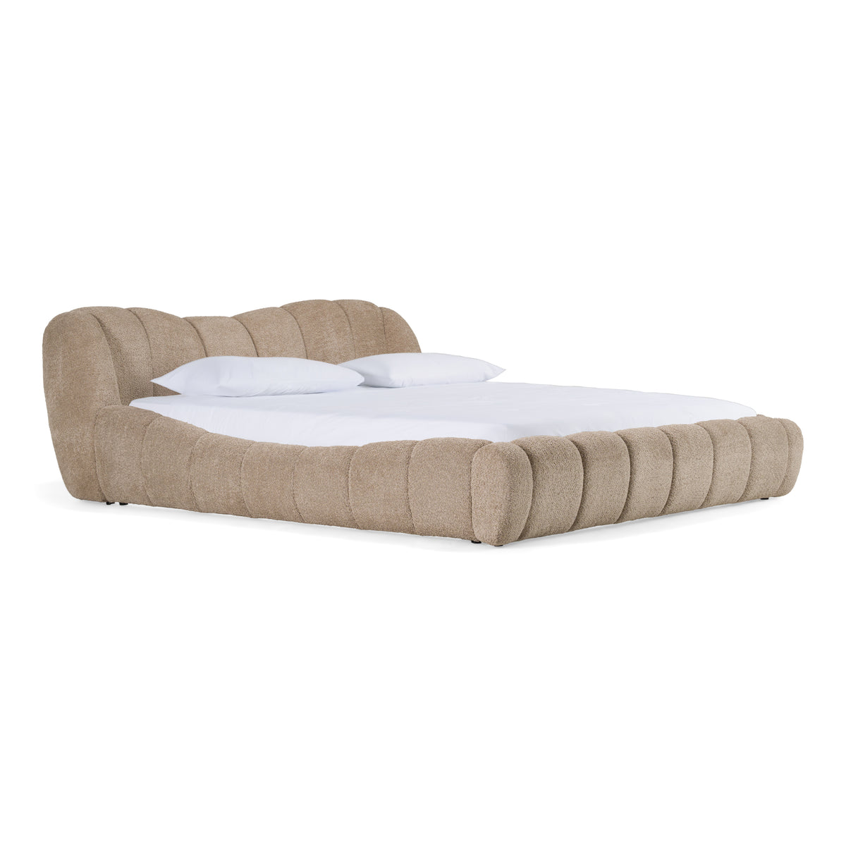 Janine - Modern Tan Fabric Bed by VIG Furniture - View 2
