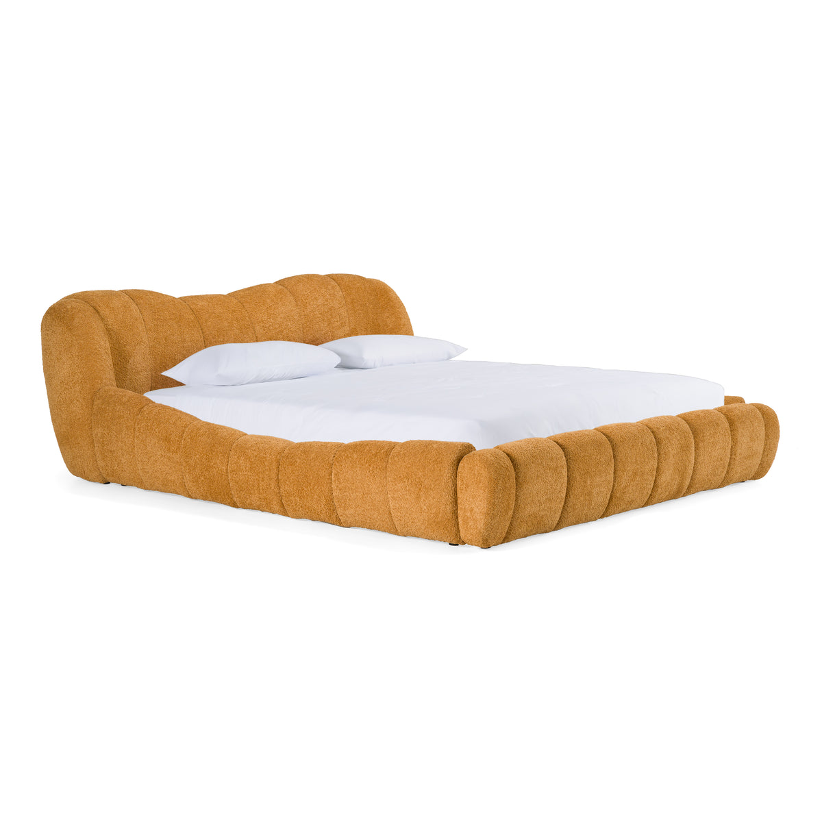 Eastern King Janine - Modern Camel Fabric Bed by VIG Furniture - View 2