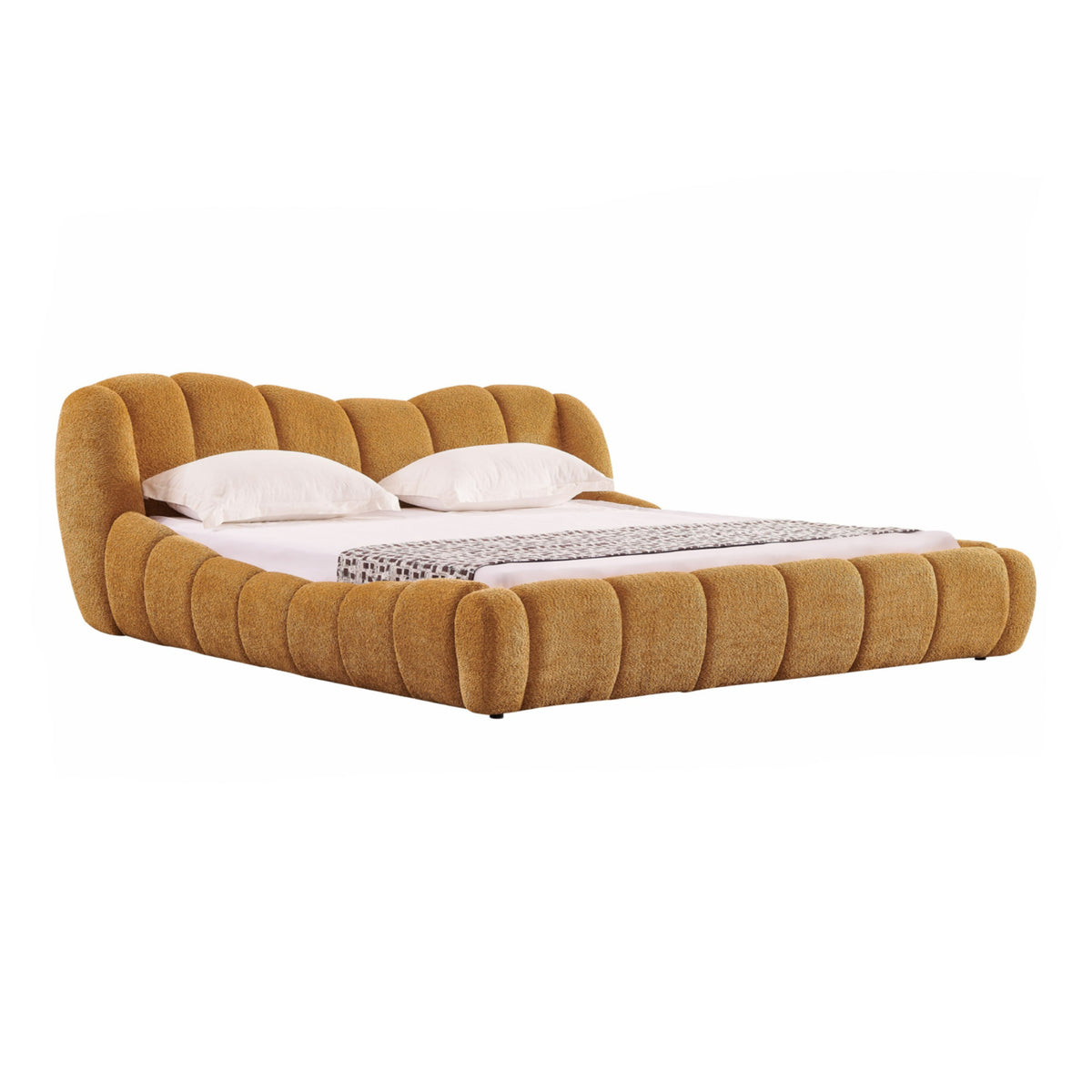 Janine - Modern Camel Fabric Bed by VIG Furniture - View 10