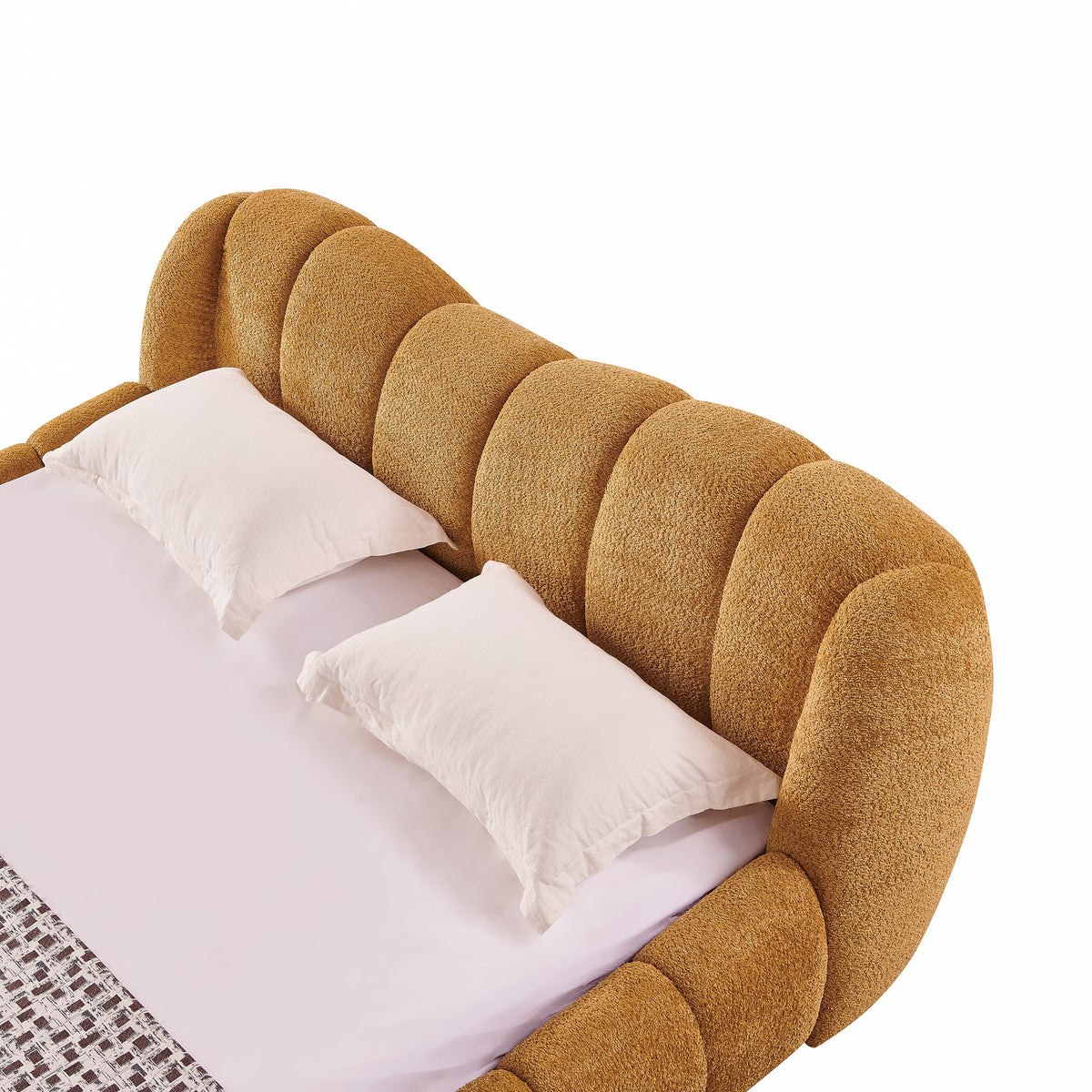 Janine - Modern Camel Fabric Bed by VIG Furniture - View 12