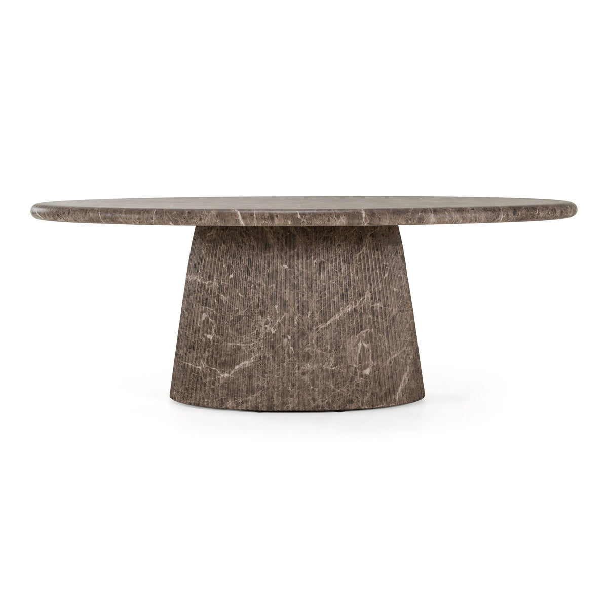 Jaya - Modern Faux Marble Concrete Oval Dining Table by VIG Furniture - View 1