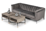 Jeremy Modern Grey Velvet Sofa by VIG Furniture - View 3