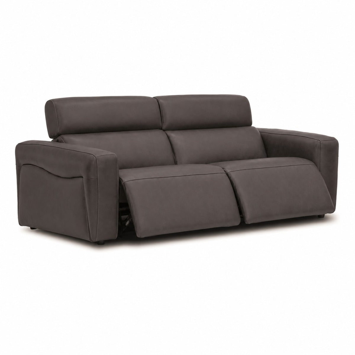 Nouveau Jessop - Modern Dark Grey Leather Sofa 2 Recliners by VIG Furniture - View 3