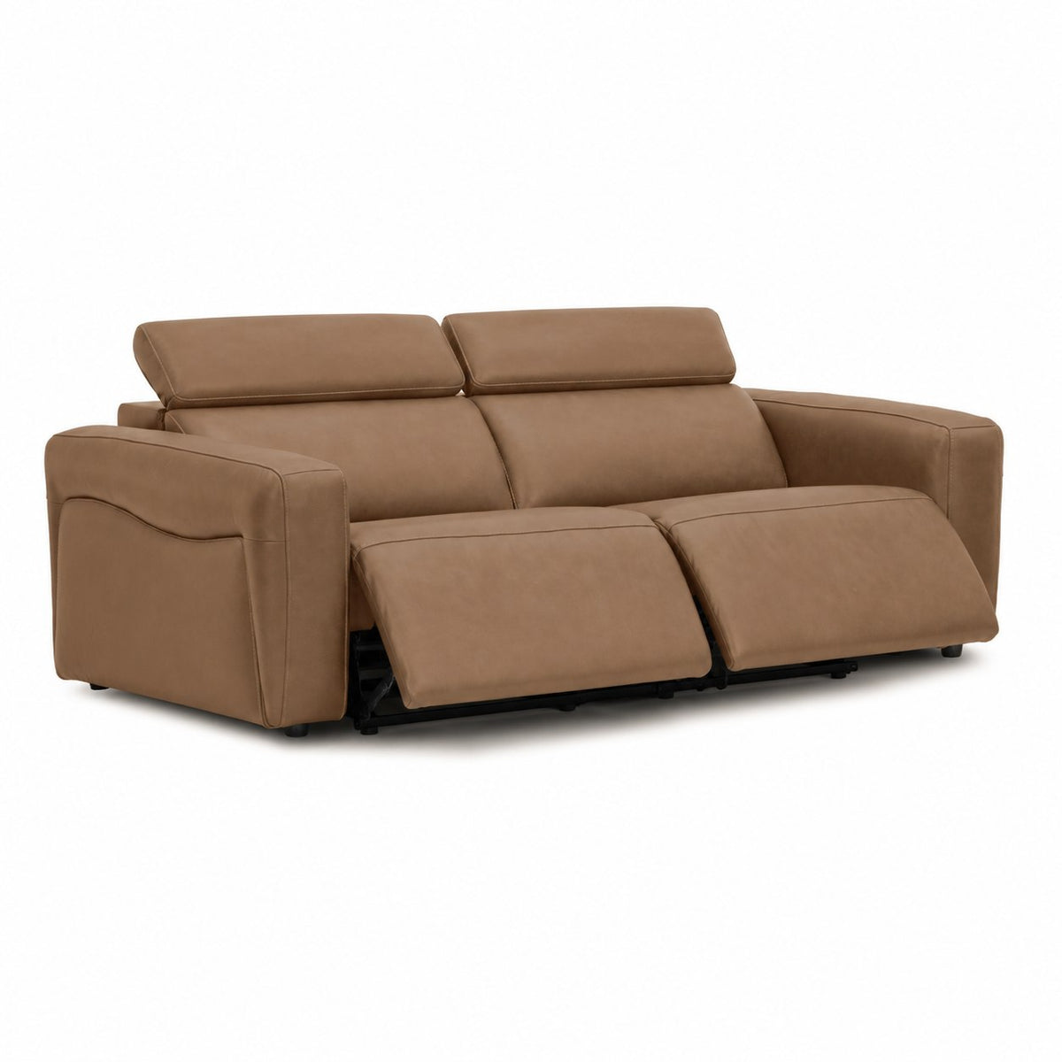 Nouveau Jessop - Modern Brown Leather Sofa 2 Recliners by VIG Furniture - View 3