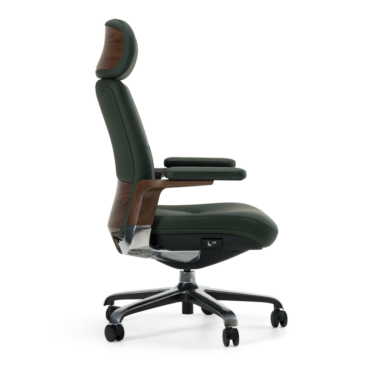 Johnson - Modern Green Leather Executive Office Chair by VIG Furniture - View 2