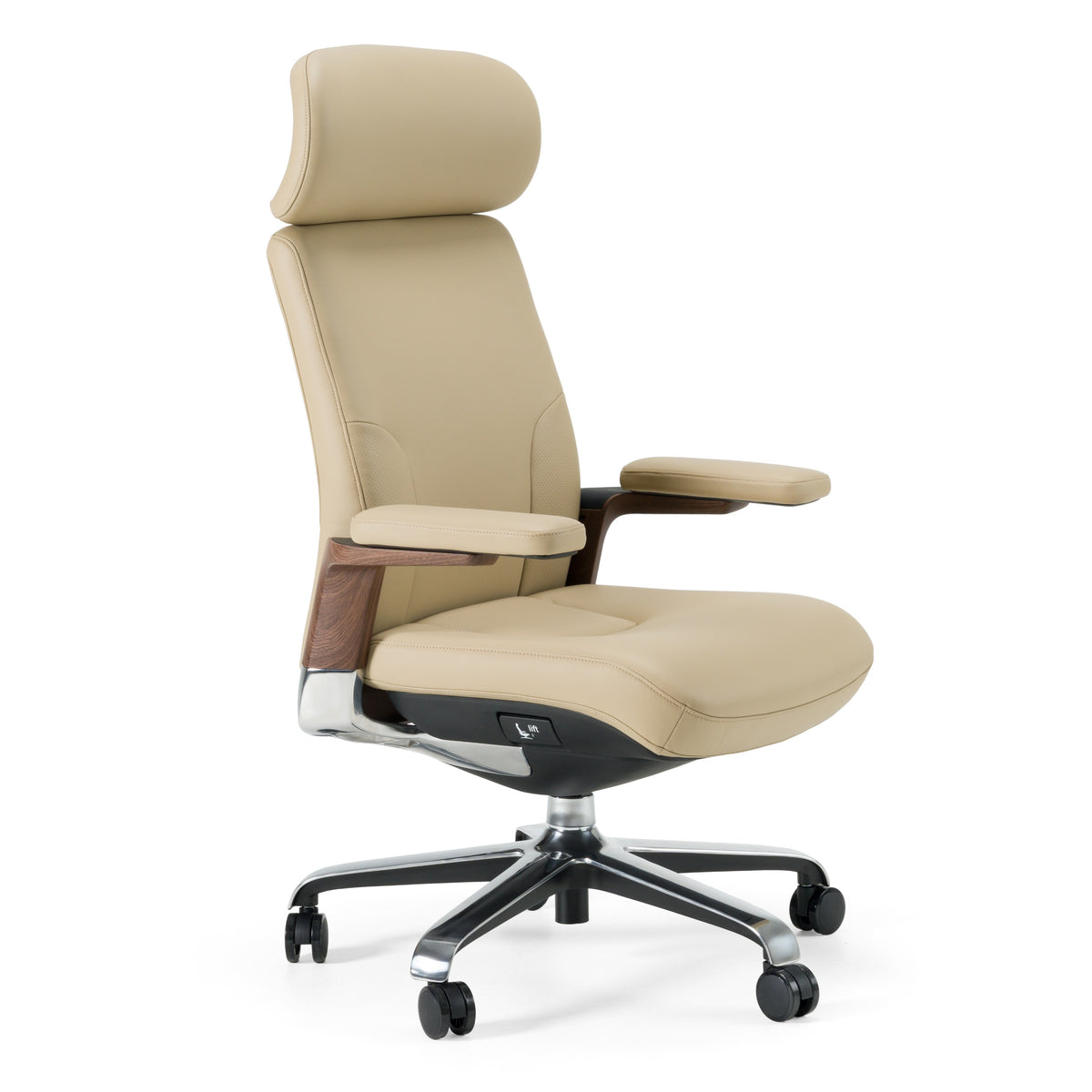 Johnson - Modern Beige Leather Executive Office Chair by VIG Furniture - View 1