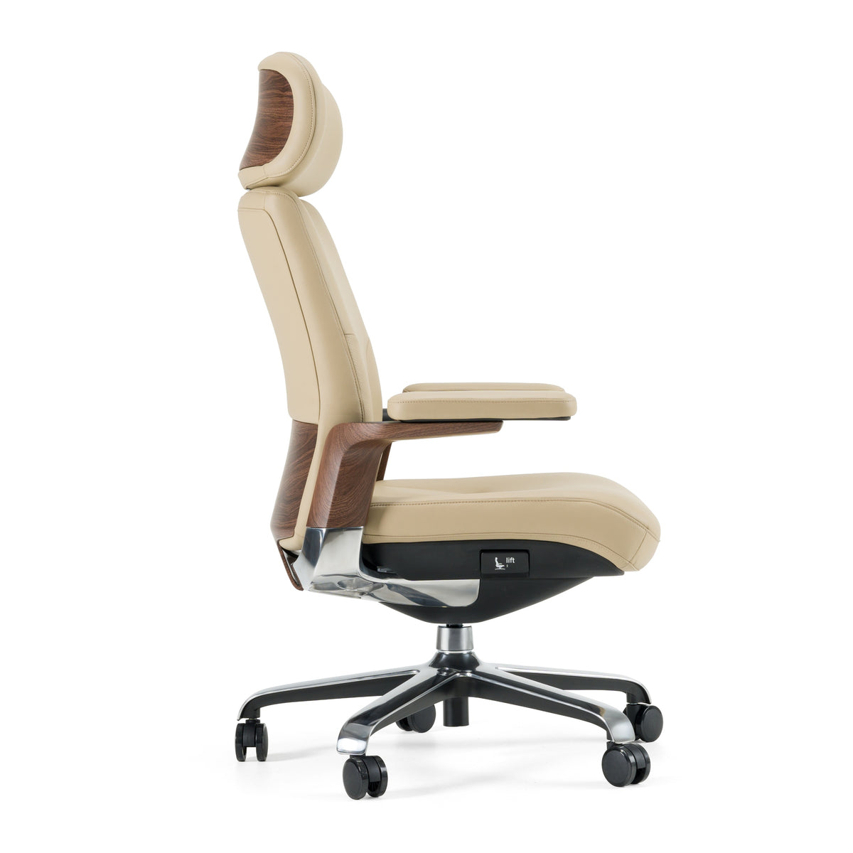 Johnson - Modern Beige Leather Executive Office Chair by VIG Furniture - View 2