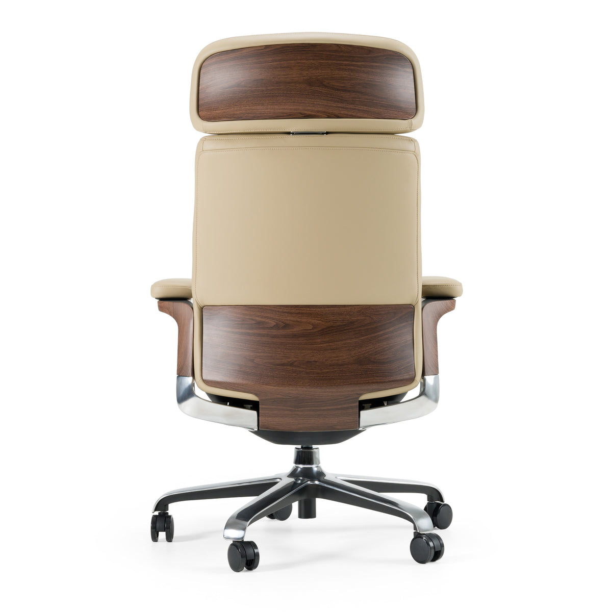 Johnson - Modern Beige Leather Executive Office Chair by VIG Furniture - View 3
