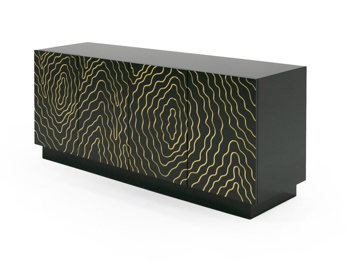 Jonah- Modern Black and Gold Buffet by VIG Furniture - View 4